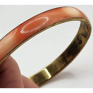 Vintage Brass Enamel Made in India Bangle Bracelet 2.5in